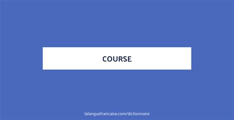 a course traduction